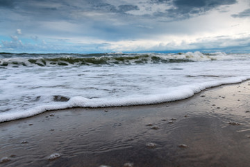 Fototapeta na wymiar Stormy Baltic sea at Liepaja, Latvia.