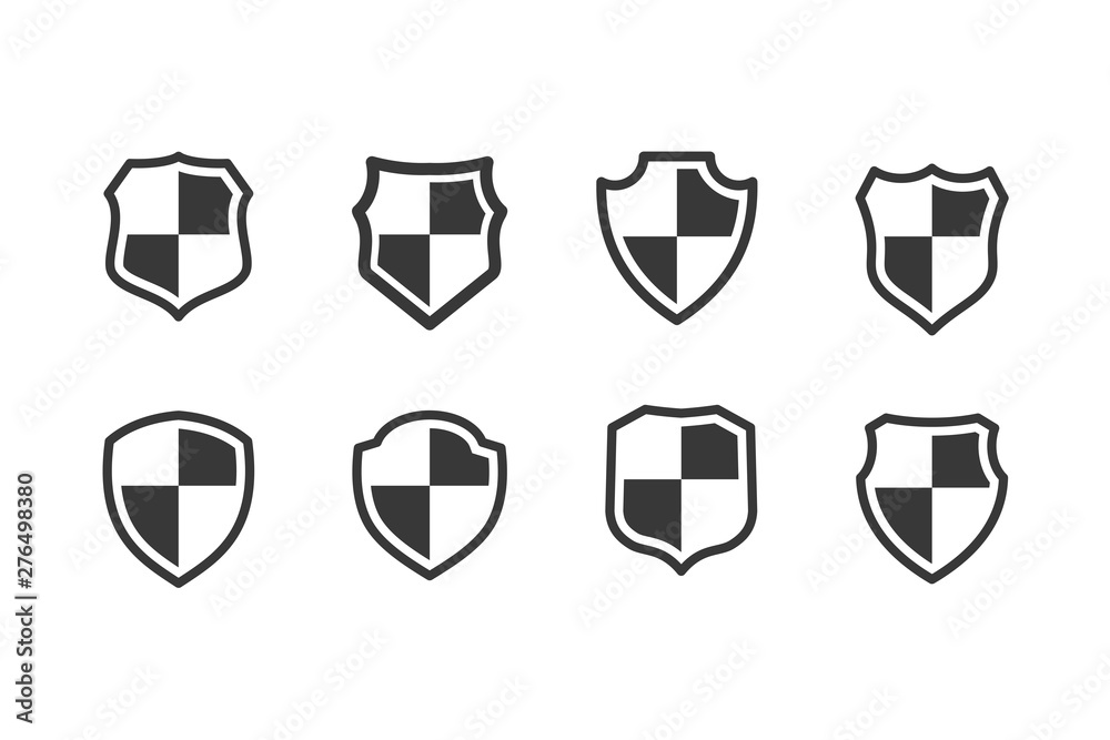 Aufkleber shield icon symbol template black color editable. simple logo vector illustration for graphic and we