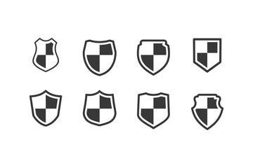 shield icon symbol template black color editable. Simple logo vector illustration for graphic and web design.