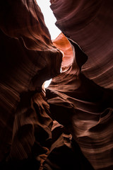 glimpse of blue sky Antelope Canyon Arizona on Navajo land near Page,Arizona, Utah, United states of America, 