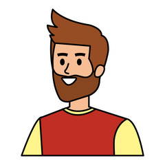young man with beard avatar character