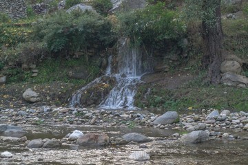 Autumn trees reflections in a lake