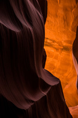 glimpse of blue sky Antelope Canyon Arizona on Navajo land near Page,Arizona, Utah, United states of America, 