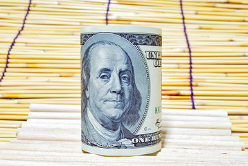 Currency of the United States of America close up