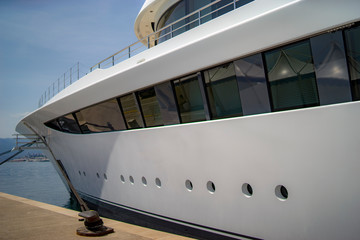 Luxury yacht, northern Mediterranean, Croatia, detail