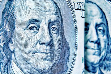 Currency of the United States of America close up