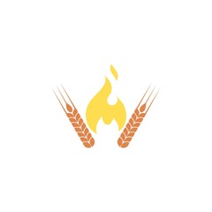 Hot Wheat Icon Logo Design Element