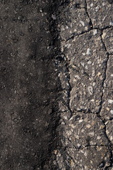 Obraz premium Macro texture of old cracked asphalt