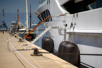 Luxury yacht, northern Mediterranean, Croatia, detail