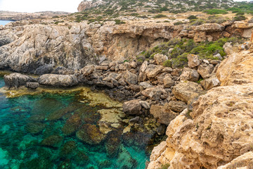 Cozy picturesque bay on the shores of the Mediterranean Sea