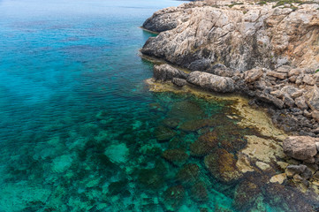 Cozy picturesque bay on the shores of the Mediterranean Sea