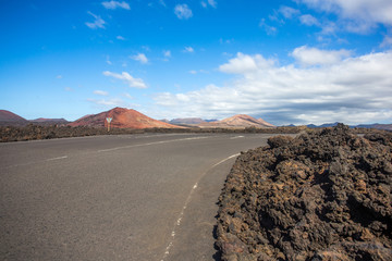 Big empty road in a mountains