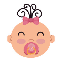 cute little baby girl character