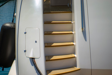 Luxury yacht, northern Mediterranean, Croatia, detail