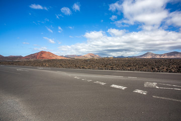 Big empty road in a mountains