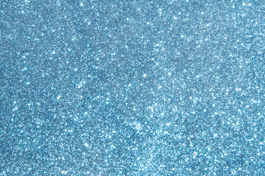 Blue Sparkle Glitter Abstract Bokeh Background Christmas	