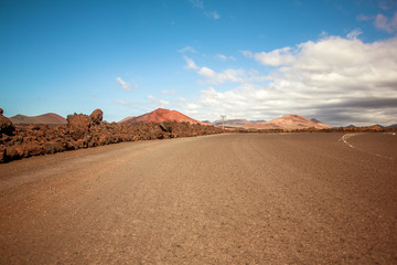 Big empty road in a mountains