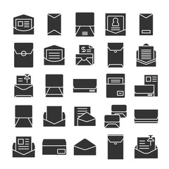 email, mail, envelope and newsletter icons set