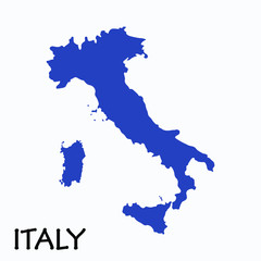 Map Of Italy. Abstract Design Vector İllustration Eps 10.