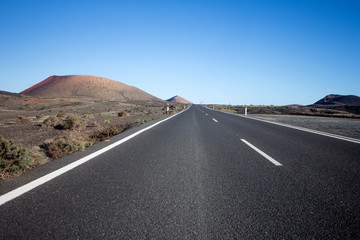 Big empty road in a mountains