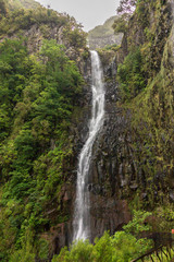 Fototapeta na wymiar Trekking of 25 fontes and Risco Waterfall in Madeira (Portugal)