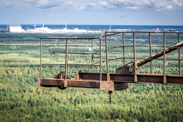 View from abandoned radar called Russian Woodpecker, Chernobyl Exclusion Zone, Ukraine