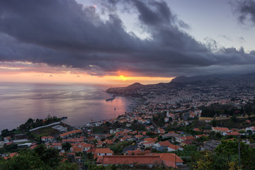 Views of Funchal from Miradouro das Neves in Madeira (Portugal)