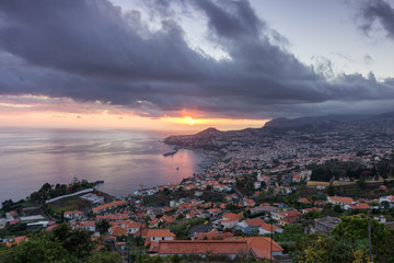 Views of Funchal from Miradouro das Neves in Madeira (Portugal)