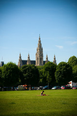 Obraz premium view of cathedral in vienna