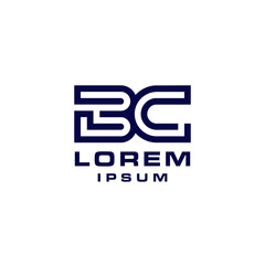 Proffesional BC geometric logo vector