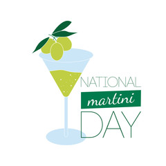 National Martini Day vector
