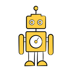 robot yellow color design theme