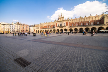 Fototapeta premium Krakow, Poland - April, 2019: Krakow - Poland's historic center, a city with ancient architecture.