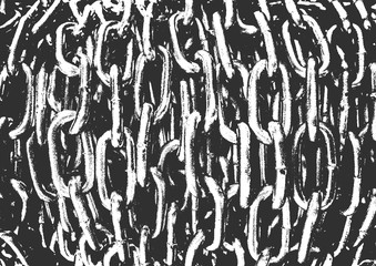 Distress old rusted peeled metal vector textures. EPS8 illustration. Black and white grunge background.