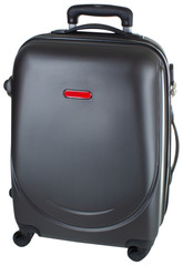 gray spinner luggage isolated on white background