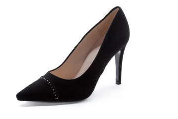 Woman high heels shoes isolated on white background