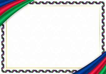 Border made with Namibia national colors