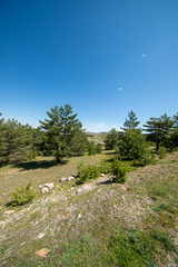 Mountains of Valdelinares a day of Summer