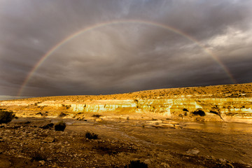 desert rainbow view