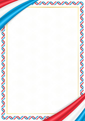 Border made with Luxembourg national colors