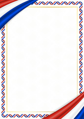 Border made with Paraguay national colors