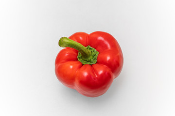 Draufsicht einer roten Paprika