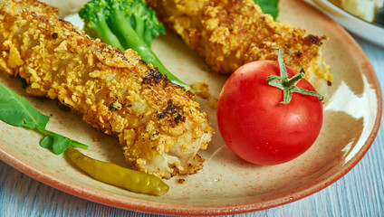 Fried Cod in Coconut Curry Flakes