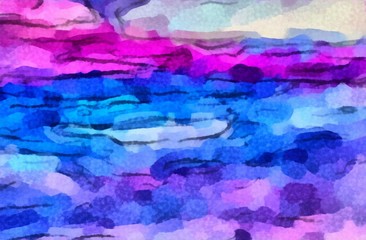 Watercolor and acrylic abstract background in warm and bright colors. Messy splashes of paint and artistic wet effect. Beauty pastel pattern.