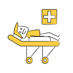 patient icon in yellow theme