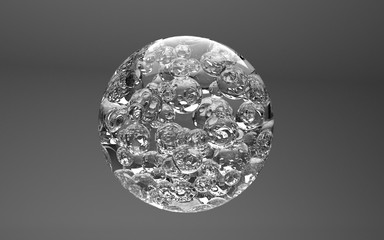 globe with bubbles