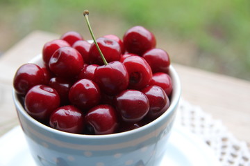 cherries in a bowl