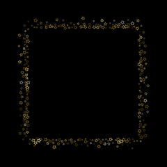 Gold Glitter Stars. Luxury Shiny Confetti.