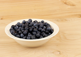 Bowl of fresh picked Blueberries