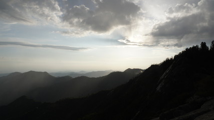 sunset in mountains